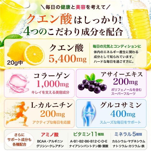 ココカラダ　クエン酸の中身