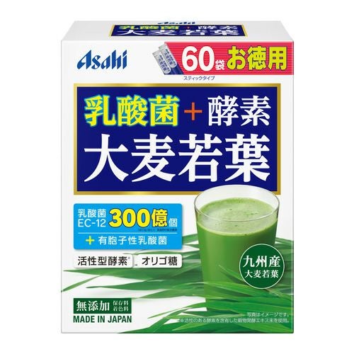 乳酸菌＋酵素 大麦若葉　60袋　【アサヒフード＆ヘルスケア】1