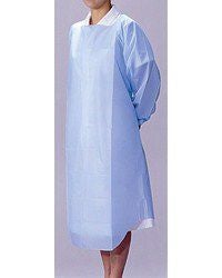 竹虎ビニールエプロン袖付き　ブルー　1枚入×50枚　【竹虎】1