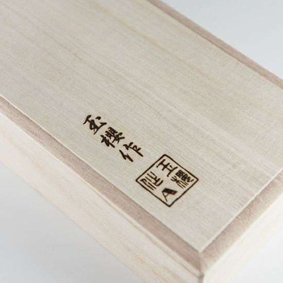 カシミヤブラシ　優美　桐箱　裏面