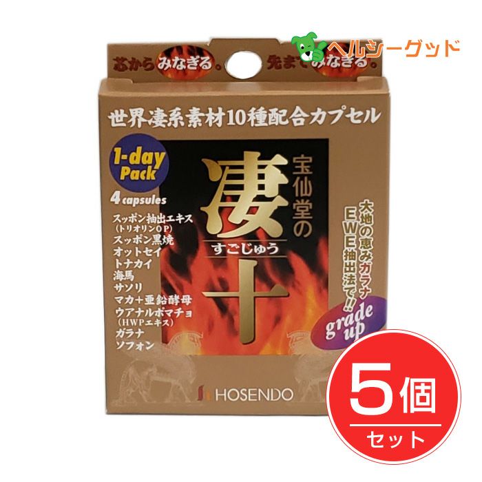 宝仙堂の凄十　1DAYパック　4粒×5個セット　【宝仙堂】1