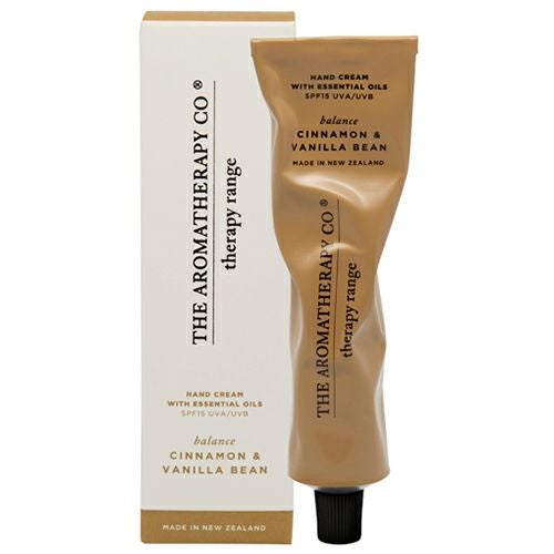 セラピーレンジ　ハンドクリーム　シナモン&バニラビーンズ　バランス・調和　75ml　【三和トレーディング】1