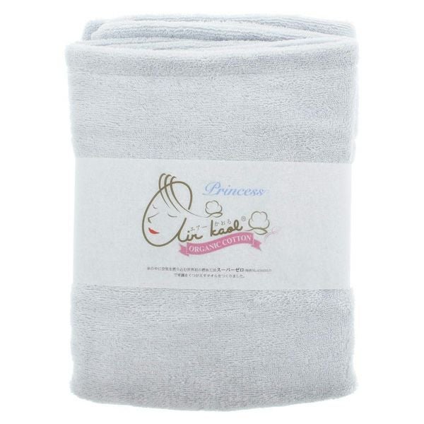 エアーかおる　プリンセス　バスタオル　アイスブルー　約120×60cm 【浅野撚糸】1