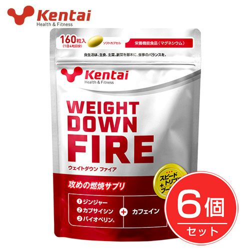 ケンタイ　ウエイトダウン　ファイア　670mg×160粒×6個セット 【健康体力研究所】1