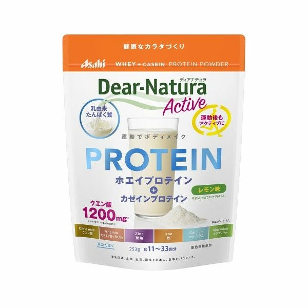 ディアナチュラアクティブ　ホエイ＋カゼインプロテイン　レモン味　253g 【アサヒグループ食品】1