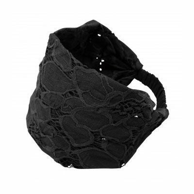 幅広タイプのヘアバンド　ブラック 【コモライフ】1