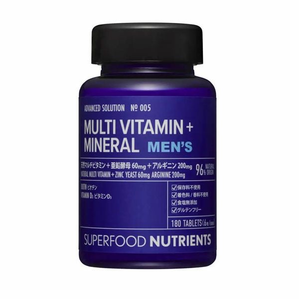 ジョージオリバー スーパーフード ニュートリエンツ マルチビタミン＆ミネラル 男性用 180粒1