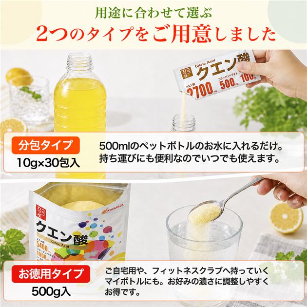 ココカラダ　クエン酸はの配合成分一覧