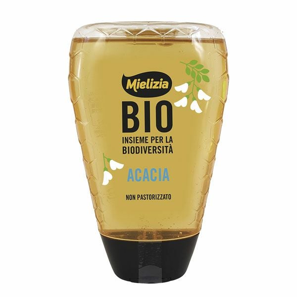 ミエリツィア　アカシアの有機ハチミツ　スクイーザーボトル　350g【日仏貿易】1