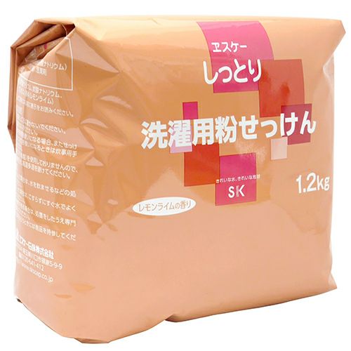 しっとり　洗濯用粉せっけん　詰替用　1.2kg　【エスケー石鹸】2