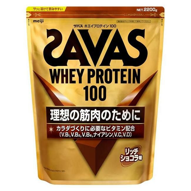 ザバス(SAVAS)　ホエイプロテイン100　リッチショコラ味　2200g　【明治】1