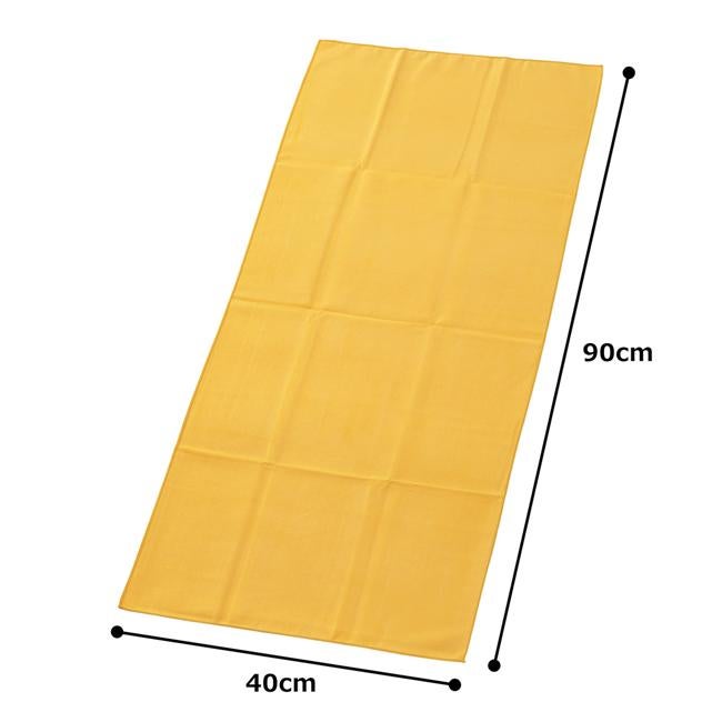 サラッとドライ　無地フェイスタオル　40cm×90cm　ゴールドイエロー　ASK-2L-gYL【アスカ】2