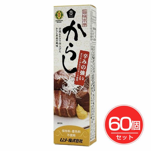 旨味本来・からしチューブ　40g×60個セット　【ムソー】1