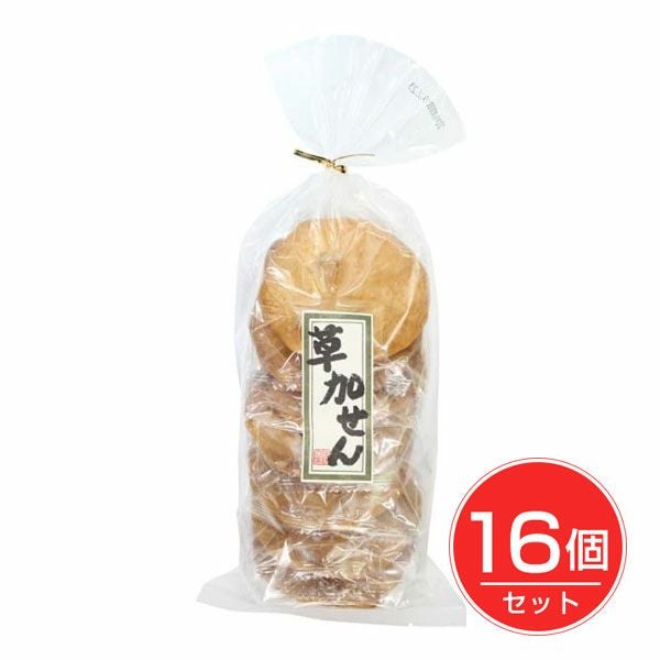 草加せん　しょうゆ　7枚×16個セット　【ムソー】1