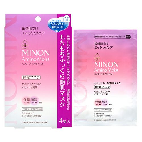 ミノン　アミノモイスト　もちもちふっくら艶肌マスク　4枚入　　【第一三共ヘルスケア】1