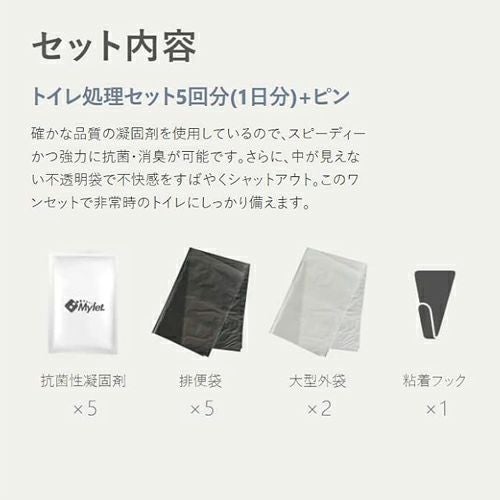 アートトワレ  ねこ  003-cat　壁に飾る防災トイレ処理セット(5回分)  ATW-5　【まいにち】3