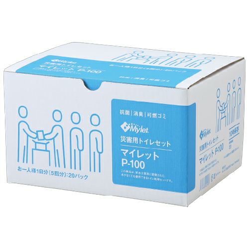 Mylet  マイレット  P-100　災害用トイレセット(100回分)　【まいにち】1