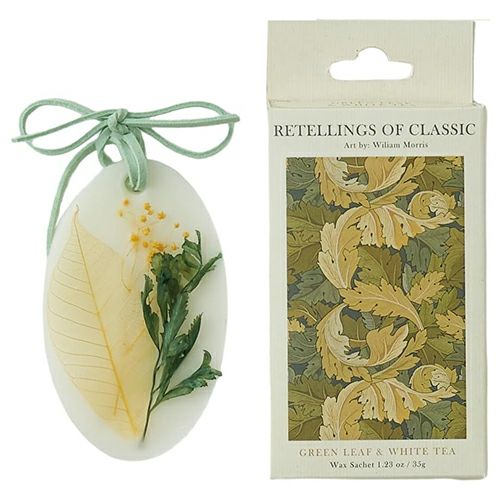 リテリングスオブクラシック　ワックスサシェ　アカンサス（グリーンリーフ＆ホワイトティ）　【三和トレーディング】1