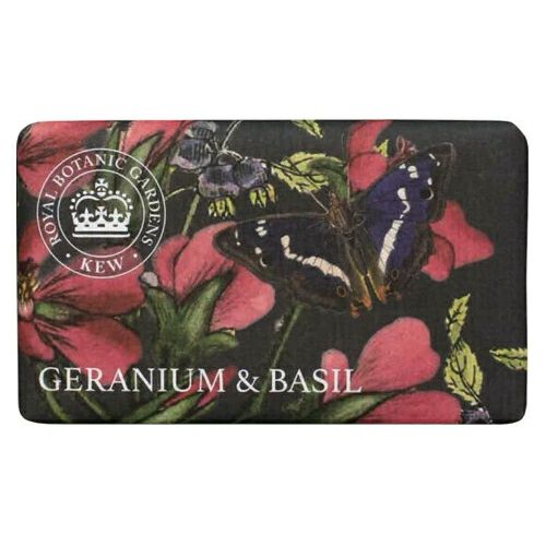 ザ・イングリッシュソープカンパニー　キュー・ガーデン　ラグジュアリーシアソープ　ゼラニウム＆バジル　240g　【三和トレーディング】1