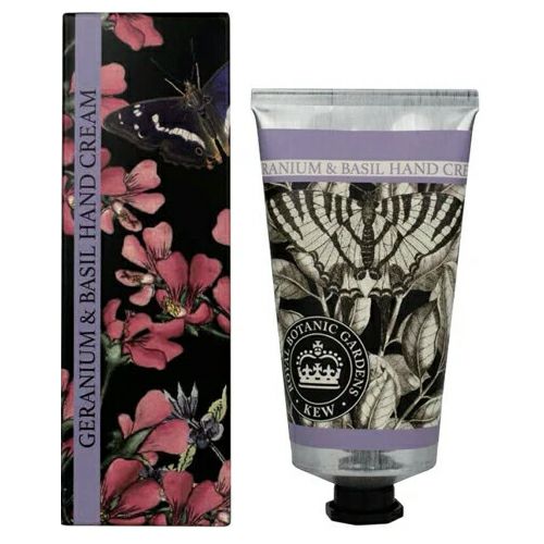 ザ・イングリッシュソープカンパニー　キュー・ガーデン　ラグジュアリーハンドクリーム　ゼラニウム＆バジル　75ml　【三和トレーディング】1
