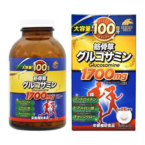 大容量100日分　筋骨草グルコサミン1700mg　800粒　【ユニマットリケン】1