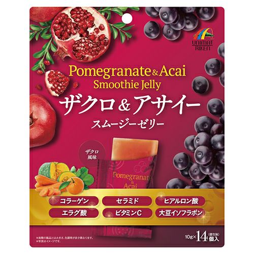 ザクロ&アサイースムージーゼリー　10g×14個　【ユニマットリケン】1