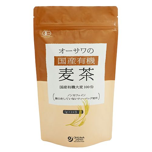 オーサワの有機麦茶　国産　7g×24包　【オーサワジャパン】1