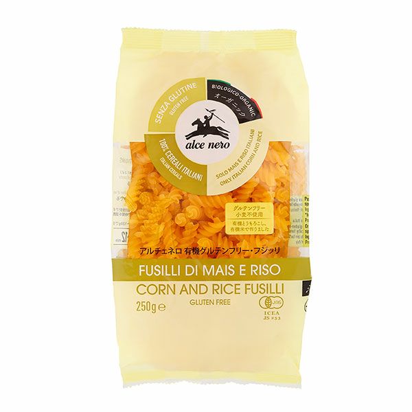 アルチェネロ　有機グルテンフリー・フジッリ　250g　【日仏貿易】1