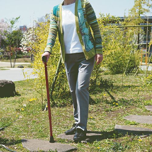 バンブーステッキ ワイド　ブラウン　【竹虎】3