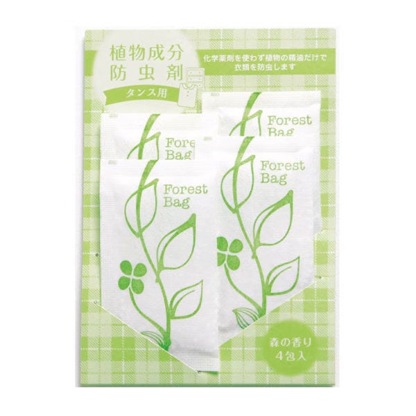 カリス　森の生活　植物成分防虫剤　タンス用　森の香り　4包入1
