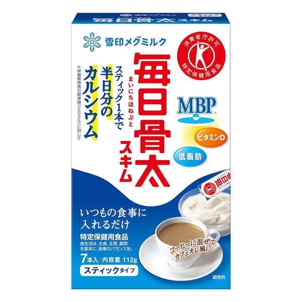 雪印メグミルク　毎日骨太 スキム スティックタイプ　16g×7本 [特定保健用食品]　【雪印メグミルク】1