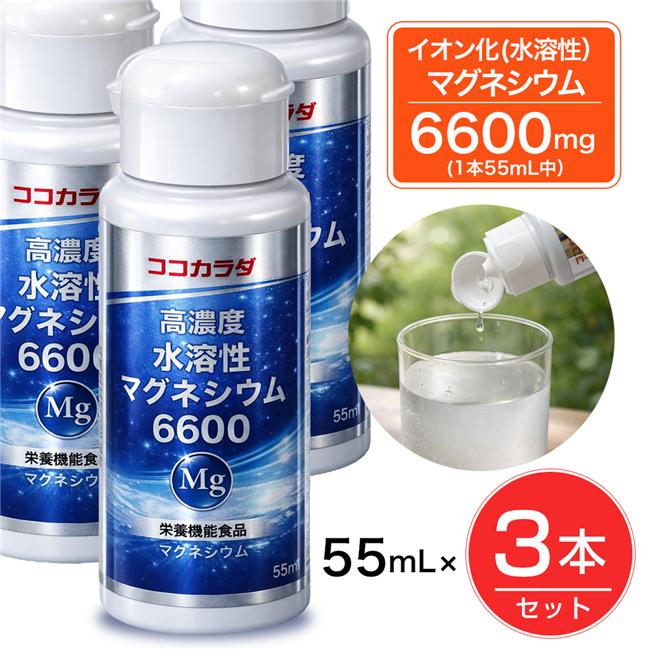 ココカラダ 高濃度水溶性マグネシウム 6600mg　55ml×3個セット