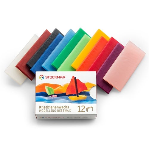 シュトックマー　みつろう粘土　12色×各1枚　【おもちゃ箱】1