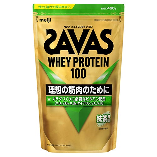 ザバス(SAVAS)　ホエイプロテイン100　抹茶風味　450g　【明治】1