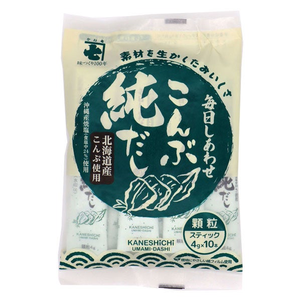 毎日しあわせ　こんぶ純だし　4g×10本　【かね七】1