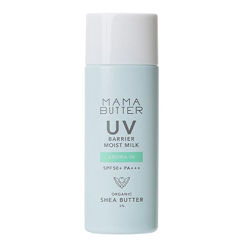 ママバター　UVバリアモイストミルク　アロマイン　SPF50+ PA+++　50g　【ビーバイイー】1